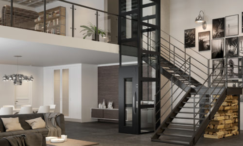 Здание уже построено и нужно встроить лифт.